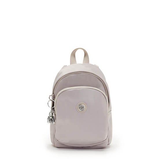 Kipling Delia Compact Metallic Convertible Rugzak Wit | BE 1559NW